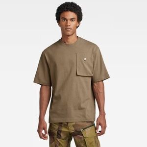 G-Star‎ Raw Oversized Boxy Pocket T-Shirt in Walnut Small